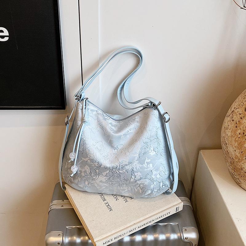 

Вышитая сумка-тоут женская большой вместимости новая нишевая сумка через плечо многофункциональный рюкзак синий