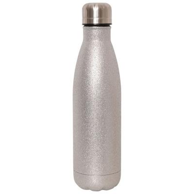 Wasserflasche aus glitzerndem Metall