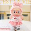 For 17cm Labubu Doll Clothes Fashion Piggy Overalls Doll Clothes Color Match Hoodies Dolls Accessories Cute Decoration Little Clothes