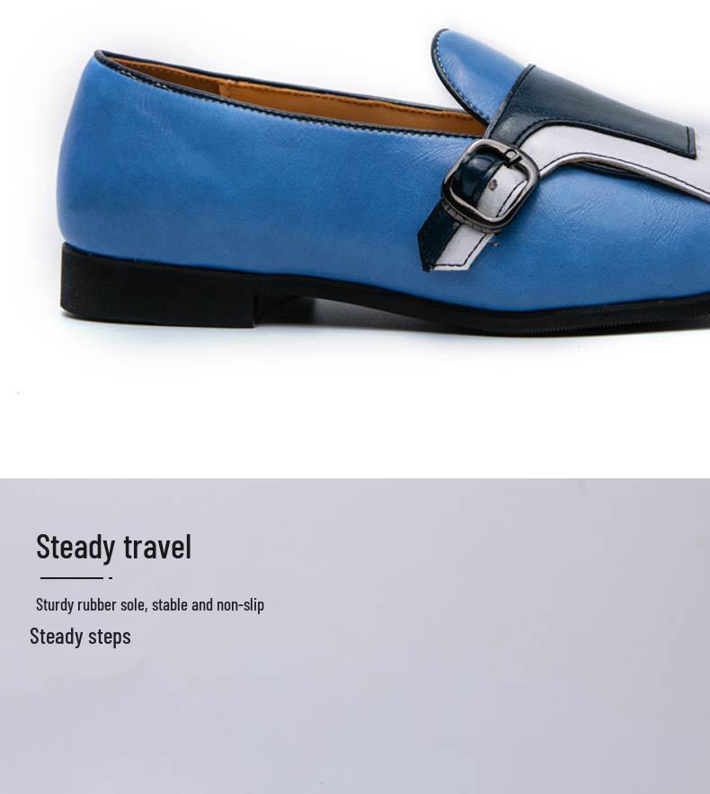 Men's Large Size Slip-on Leather Loafers - Size 48 Trendy Pull-on Driving Shoes
