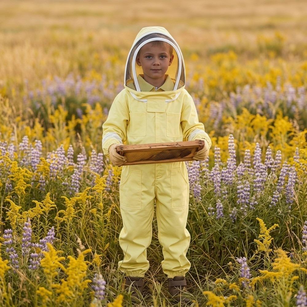 Tuta protettiva in cotone per apicoltura, delicata sulla pelle, per apicoltori, uso familiare
