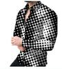 Wish2024 Men's 3D Print Polka Dot Long-Sleeved Shirt - European & American Style