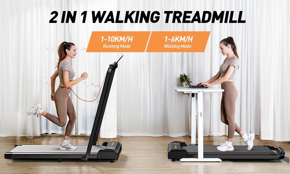 Formill FT-51 Walking Pad Treadmill, 2.5 HP Motor, LED Display, 265lbs Max. Load, 1-6km/h Speed