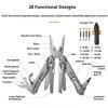 28-in-1 Stainless Steel Folding Pliers Camping Portable EDC Mini Pliers Screwdriver