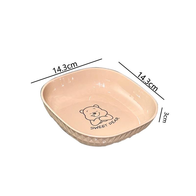 Exquisite Spuckknochenplatte Kreative Haushalts-Esstisch Spuckknochen-Schlackeplatte Aufbewahrungsplatte Lebensmittelgeeignete Obstplatte