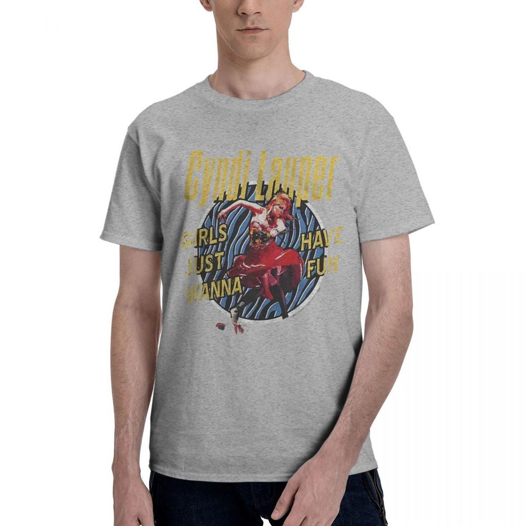 Cyndi Lauper Girls Just Wanna Music 100 Cotton Casual Breathable Confortable Men Top Funny TShirt For Men T Shirt Men