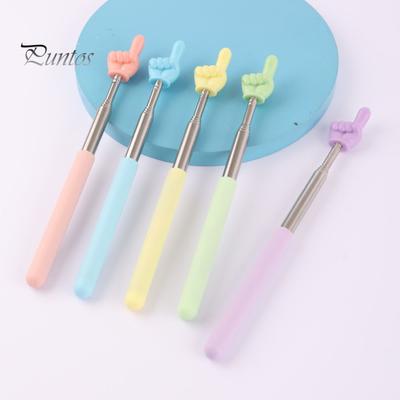 Macaron Finger Reading Teacher Pointer Πτυσσόμενος δείκτης ρυθμιζόμενου μήκους από ανοξείδωτο χάλυβα παγωμένη λαβή