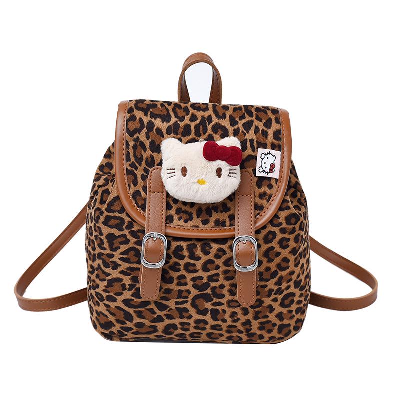 Korean Leopard Print Frosted Large Capacity Backpack - 2025 Trendy Women's Shoulder & Bucket Bag