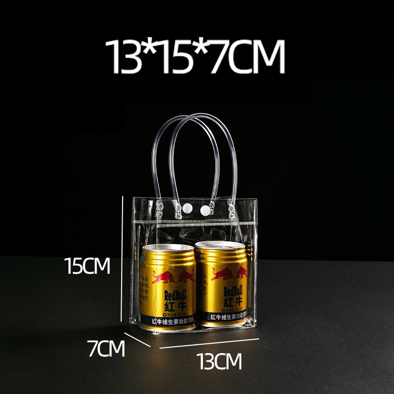

Lot Transparent Soft PVC Gift Tote Packaging Bags with Hand Loop Clear Plastic Handbag Cosmetic Bag gift bag 10PCS