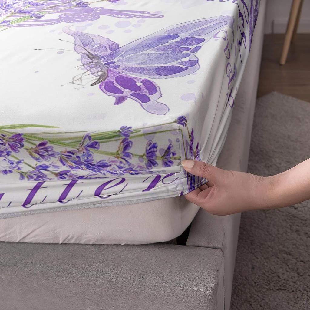 Beautiful Butterfly Pattern Mattress Three-Piece Digital Printing Bedding Mattress Three-Piece Set Small And Fresh