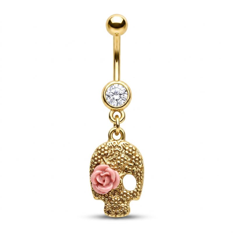 Stainless Steel Dangle Belly Button Rings Cat Sun Skull Navel Piercing Jewelry Women Trendy Cz Crystal Ombligo Body Piercing