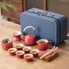 Ceramic Portable Travel Tea Set Household Gifts Business Company High-end Gifts