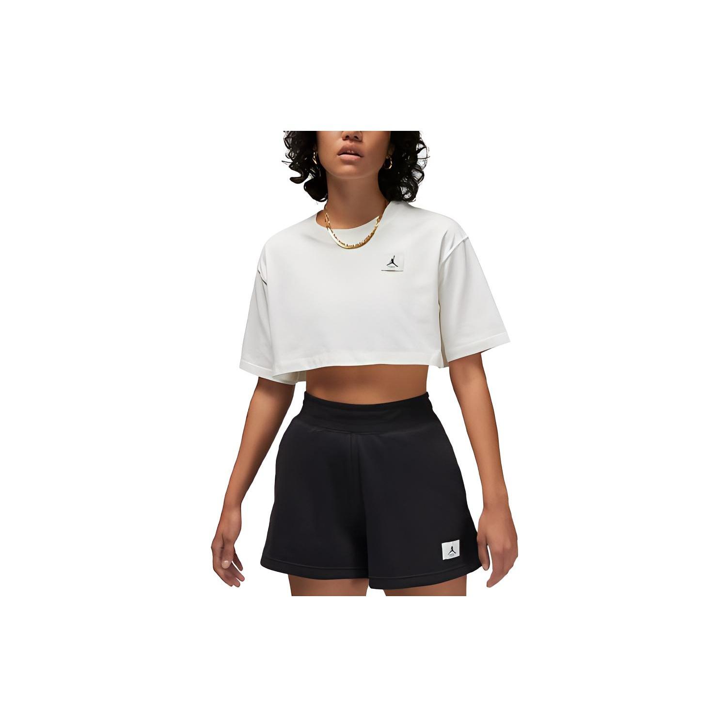(WMNS) Air Jordan Sport Cropped T-Shirt White Women s DZ3212-133 XL