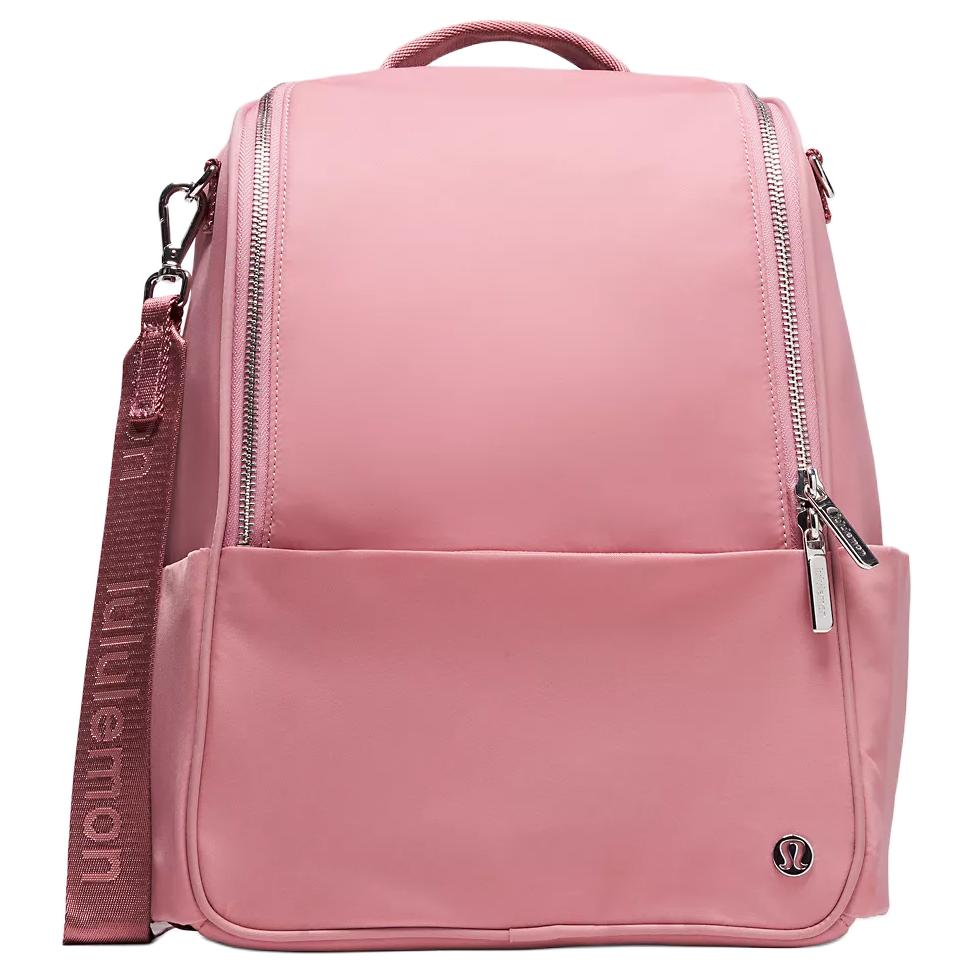 Lululemon City Essentials 10L Nylon Backpack With Silver Metallic Logo Women Backpack Pink LW9FQXS-046976 Pink
