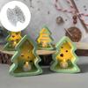 4 Mulden Baumform Silikonform Weihnachtsbaum Silikonform zur Herstellung von Kerzen Teelichthaltern Epoxidharz Projekt