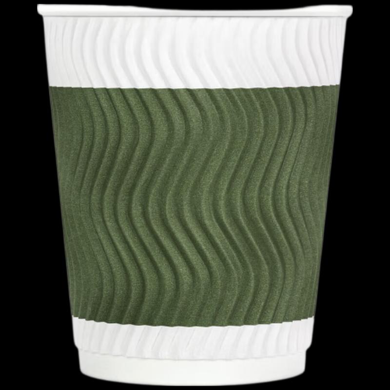 Deli 280ml Disposable Three-Layer Insulated Paper Cups