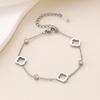 Elegant Four Leaf Clover Bracelet for Women Girls Daily Wear Stainless Steel Jewelry Friend Gift