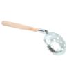 Gezackter Holzgriff Eisangel-Löffel Verzinkter Stahl Eisangel-Abschöpflöffel Sieb 34cm13.4in