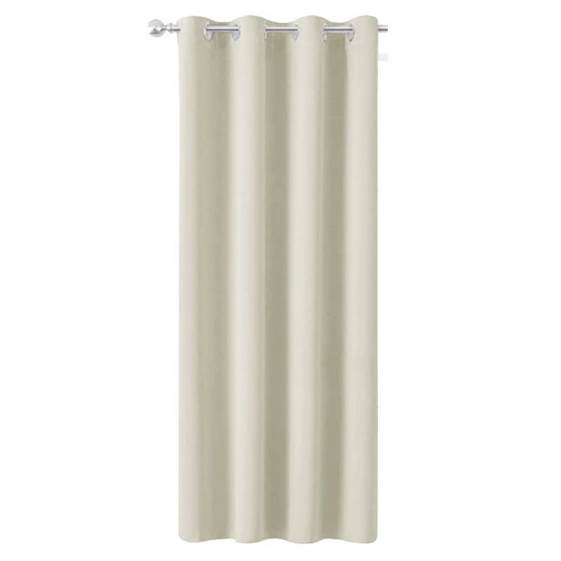 Blackout Door Insulated Curtain Bedroom Living Room Solid Color Window Decor