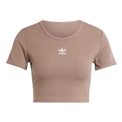 Originals Essentials Brand Logo Skin-Friendly Comfortable Short Sleeve T-Shirt Women T-Shirts Brown JC9030