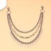 DIEZI Harajuku Vintage Multilayer Jeans Pants Key Chain Ring For Women Men Boys Hip Hop Silver Color Rivet Tassel Chain For Bag