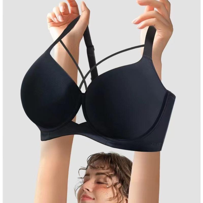 Large Size Seamless Lingerie for Women Thin and Sexy Bra Comfortable Top Up Push-up  Anti Sagging Sports Breast Collection Bras