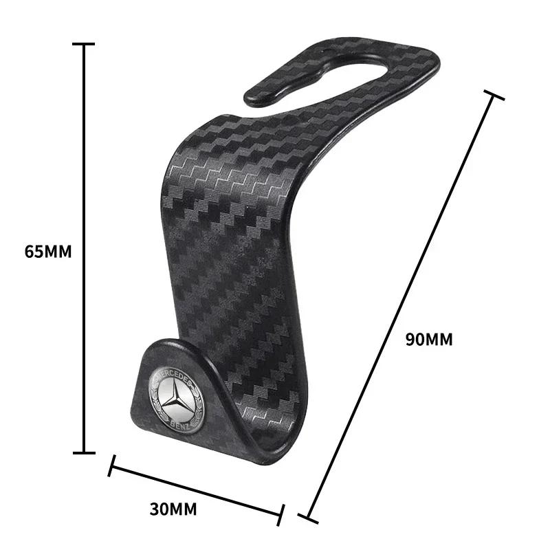 Kohlefaser Auto Rücksitz Haken Aufhänger Aufbewahrung Organizer Haken Für Mercedes Benz AMG W204 W205 W211 W212 W213 W176 GLA CLA