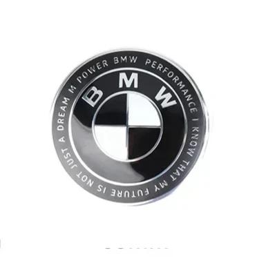 60mm-4pcs Car modification BMW hub cover tire center decoration 60mm front diameter size silver base/black base optional.