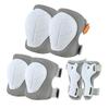 LEAD Kids Protector Set for Roller CRAS White X Gray Set, 6-piece Hands, Elbows, Knees, Bicycles, Unicycles, Striders, Skateboards, Skates, CA-02,