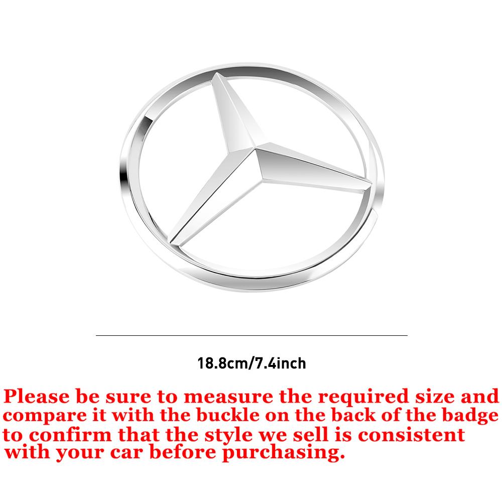 

New 80% 18.8cm/21cm Car Original Front Grill Emblem Cover Sticker For Mercedes Benz AMG A/B/C/E/K/S Class W108 W124 W169 W205 W