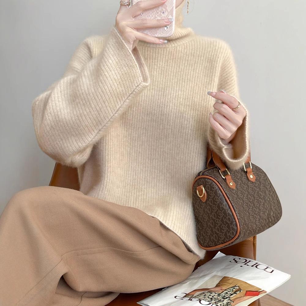 Autumn/Winter High Neck Loose Wool Sweater for Women, 2026 Style