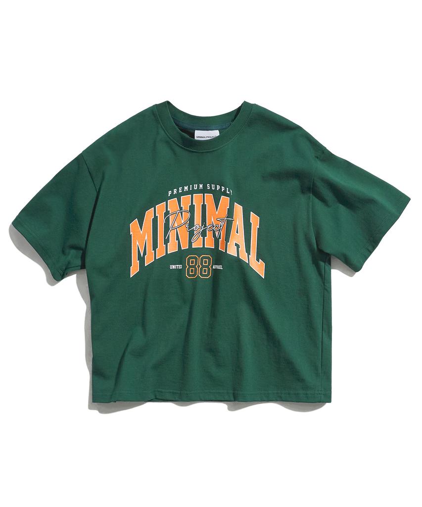 MINIMALPROJECT 88 Arch Logo Oversized Short Sleeve T-Shirt Mst150C [Green]