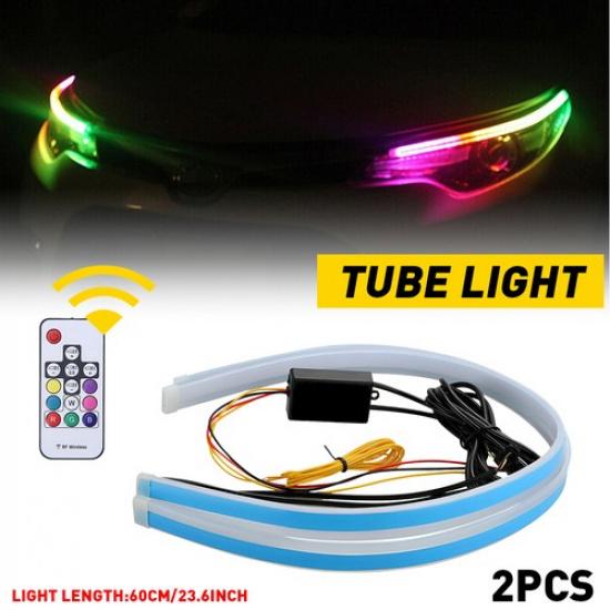 2 LED DRL Car Styling Daytime Running Light Strip Waterproof For Headlight Parts