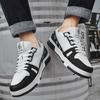 Nouvelles chaussures de planche à la mode Chaussures à la mode américaines Couple Chaussures de voyage décontractées Surface en cuir Chaussures blanches respirantes