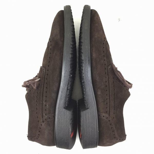 LLOYD IRVING Made In Germany Suede Leather Wingtip Business Shoes Brown Size 9F 27.5 Men's(USED)