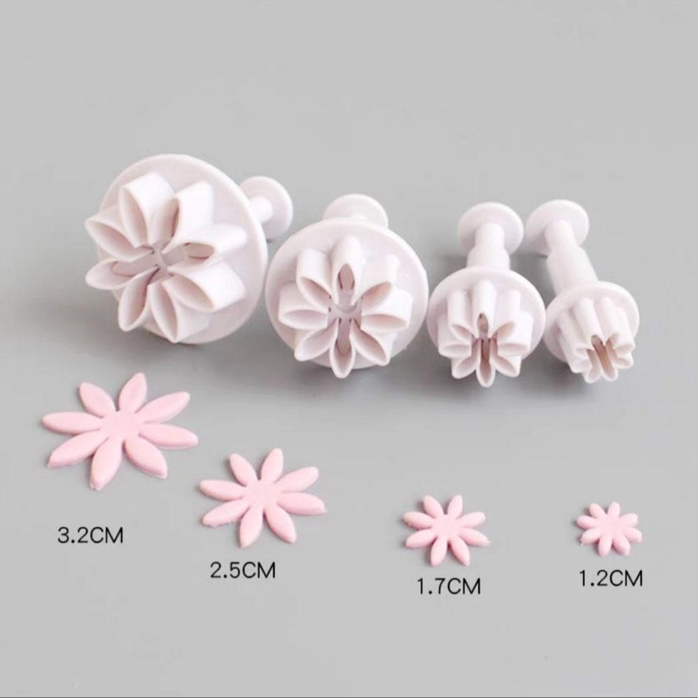 4pezzi Mini Fiore Margherita Taglierino in Argilla Polimerica Designer INS Fai da Te Gioielli Modellazione Texture Decorazione Floreale Stampo da Taglio a Pressione Primavera
