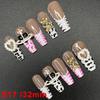 Glossy Hand Paint Thickness Acrylic Handmade Nail Sets 10PCS Multicolor Luxurious Gorgeous UV Gel Carved Artificial Manicure Art