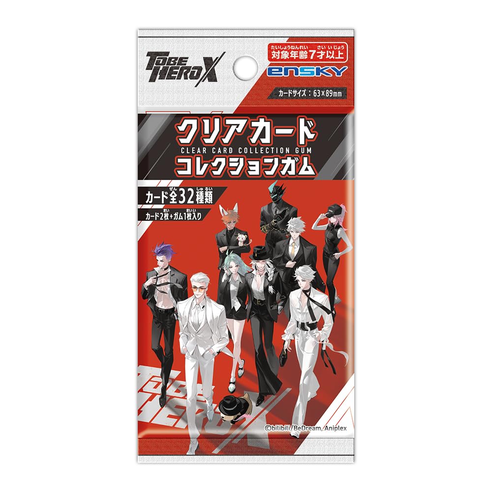 

TV Anime BE HERO Clear Card Collection Gum First Limited Edition 16 Pack Box TO X (Candy Toy)