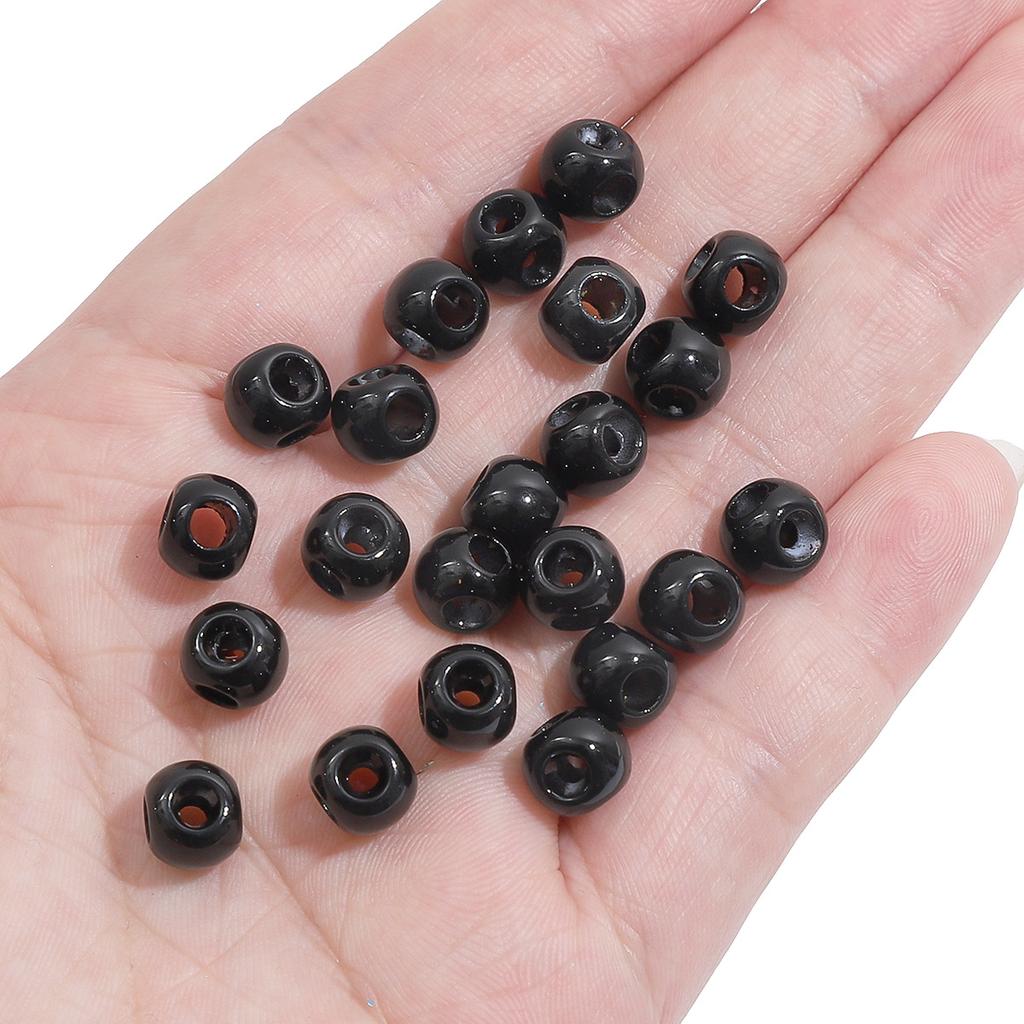 Handmade Bracelet Beads Acrylic Solid Color 8 × 6mm Four-way Straight Hole Beads String Accessories Handmade DIY Bracelet Pendant Jewelry Accessories