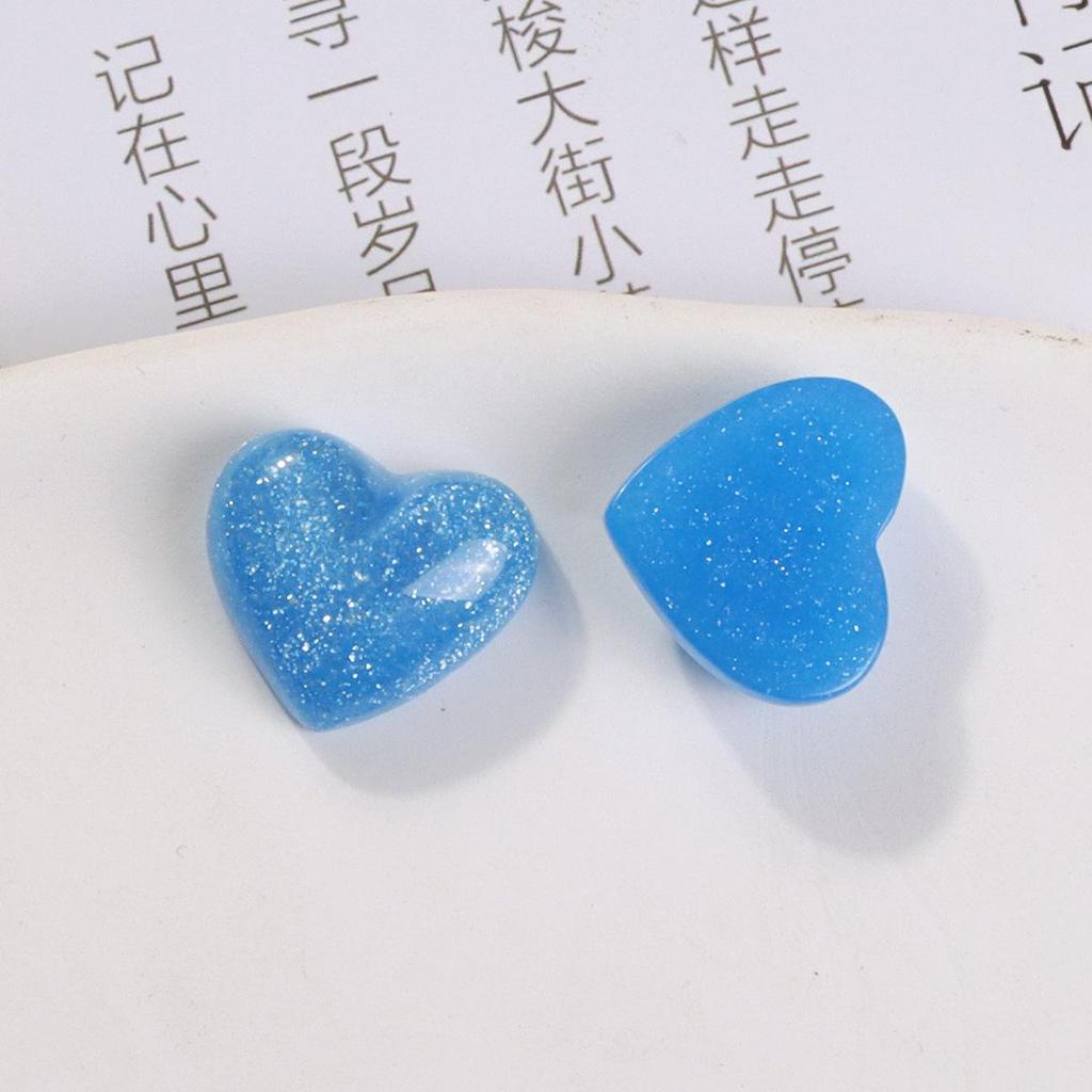 Sweet Starry Sky Glitter Heart Resin Star Stickers for DIY Phone Cases & Earrings
