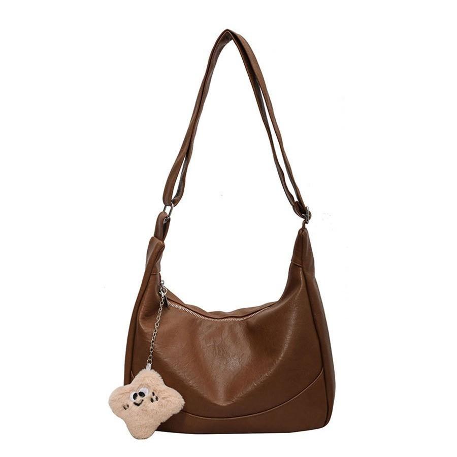 Large Capacity Underarm Tote Bag Women's Bag Trend 2023 New Winter Simple Lightweight Versatile Single Shoulder Diagonal Bag Brown