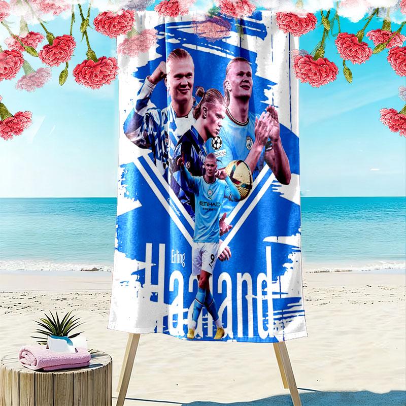Haaland Blaze Print Beach Towel, Large Soft Quick Dry Towel for Beach Camping Swimming