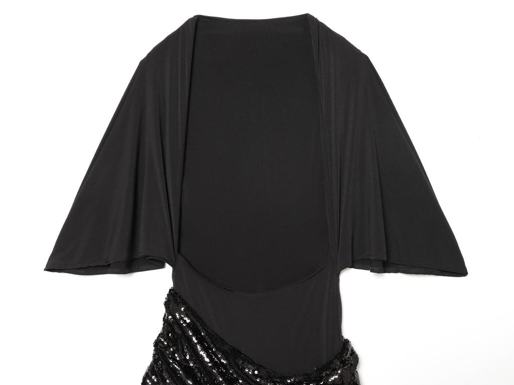 Europäischer & Amerikanischer Stil Damen Elegantes Rückenfreies Pailletten-Midikleid mit Gürtel