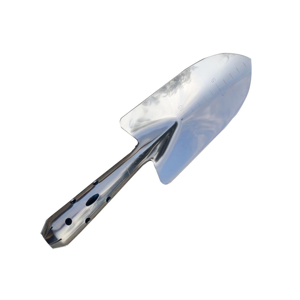 Stainless Steel Shovel With Measurement Markings, Comfortable Grip For Garden And Yard Work Lightweight Landscaping Tool