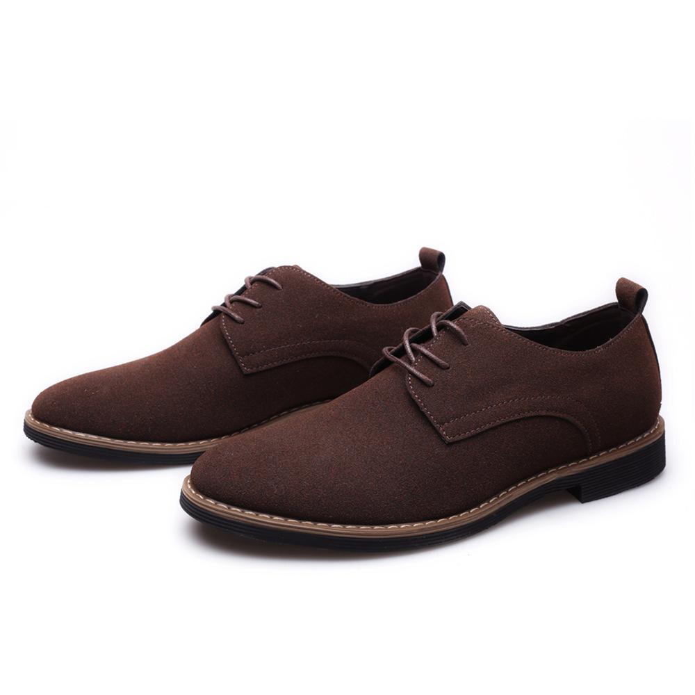 Fashion Suede Men Leather Loafers Casual Mens Sneakers Classic Brogue Formal Oxfords Men Flats Plus Sizexj3