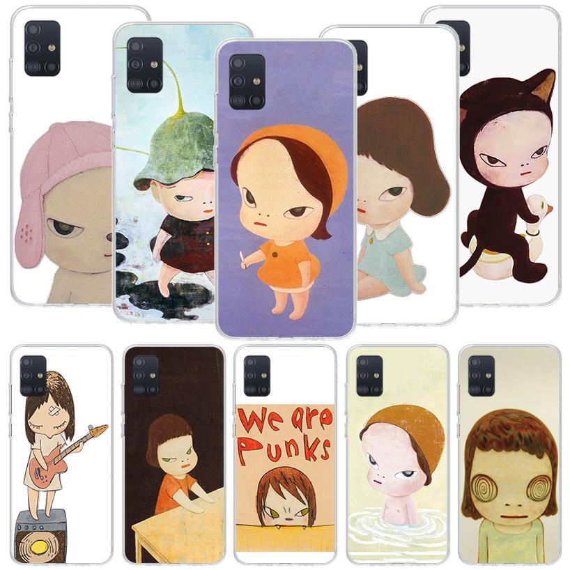 Y-Yoshitomo Nara Phone Case For Samsung Galaxy A52 A32 A22 A12 A02S A50S A30S A51 A31 AA71 Note 20 Ultra 10 S10 Plus Galaxy A52