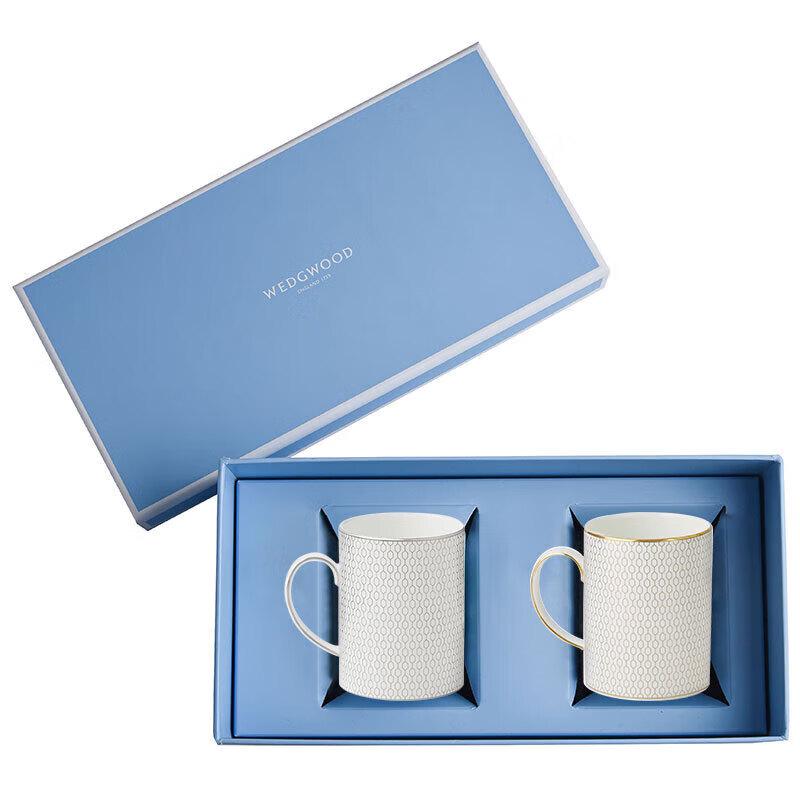 Wedgwood Gold & Platinum Geometric Mug Set