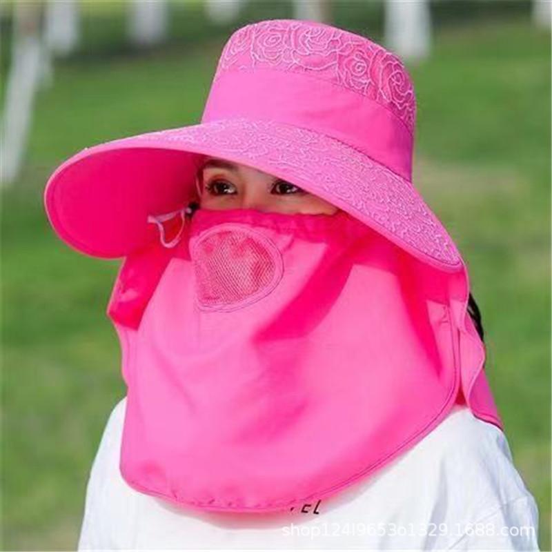 Summer Sun Hat Women's Dome Sun Hat Outdoor Big Eaves UV Protection Face Hat