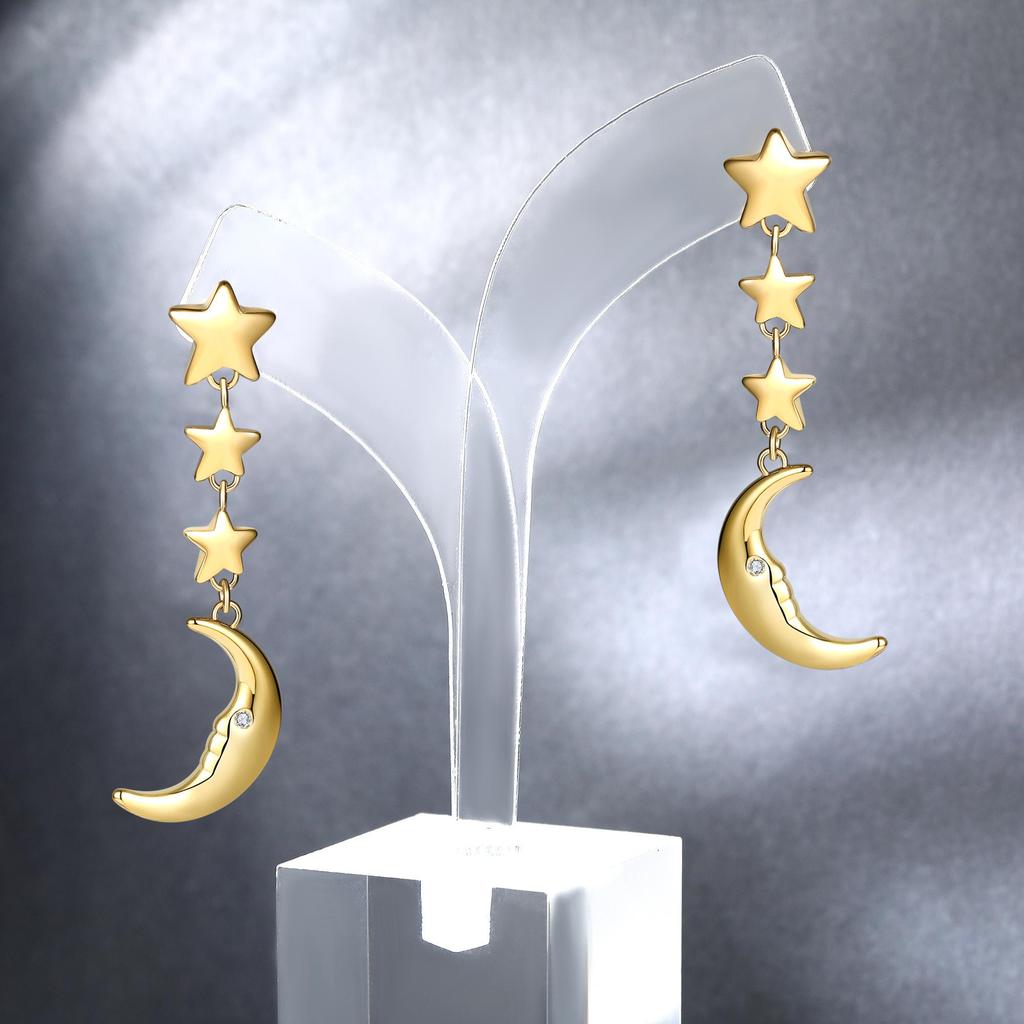 Umcho Exquisite Mondohrringe aus Edelstahl