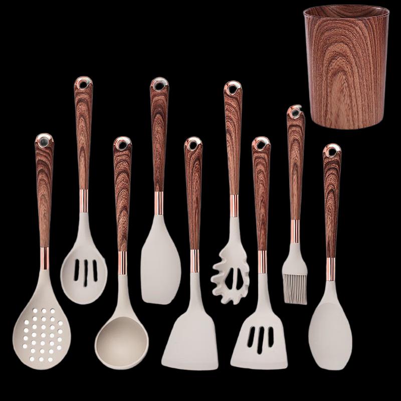 Jitianjiang 10-Piece Wood Grain Kitchen Utensil Set